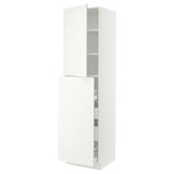 SEKTION Gabinete alto+4cjn/1pt/2stnt xtrbl, blanco/Vallstena blanco, 24x24x90 "