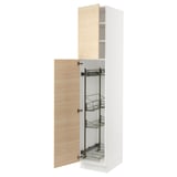 SEKTION Gabinete alto/accsr int extraíbles, blanco/Askersund efecto de fresno claro, 18x24x90 "