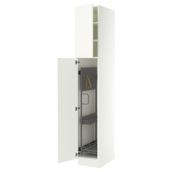 SEKTION Gabinete alto/accsr int extraíbles, blanco/Aspudden blanco mate, 15x24x90 "