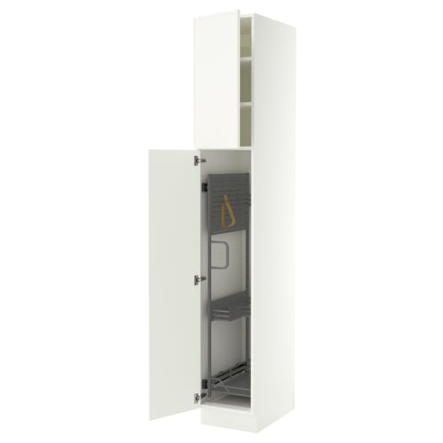 SEKTION Gabinete alto/accsr int extraíbles, blanco/Aspudden blanco mate, 15x24x90 "