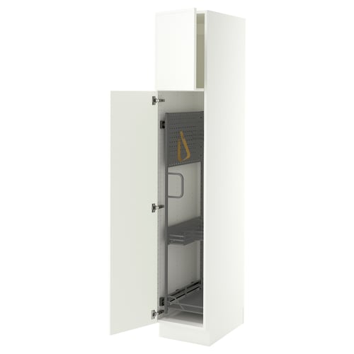 SEKTION Gabinete alto/accsr int extraíbles, blanco/Aspudden blanco mate, 15x24x80 "