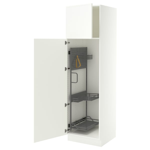 SEKTION Gabinete alto/accsr int extraíbles, blanco/Aspudden blanco mate, 24x24x80 "
