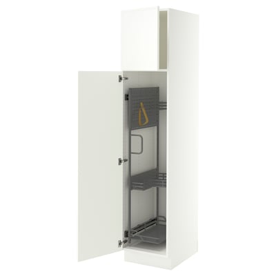 SEKTION Gabinete alto/accsr int extraíbles, blanco/Aspudden blanco mate, 18x24x80 "