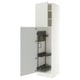 SEKTION Gabinete alto/accsr int extraíbles, blanco/Aspudden gris claro, 24x24x90 "