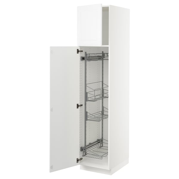 SEKTION Gabinete alto/accsr int extraíbles, blanco/Axstad blanco mate, 18x24x80 "