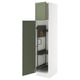 SEKTION Gabinete alto/accsr int extraíbles, blanco/Axstad gris-verde, 18x24x80 "