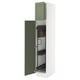 SEKTION Gabinete alto/accsr int extraíbles, blanco/Axstad gris-verde, 15x24x80 "