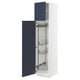 SEKTION Gabinete alto/accsr int extraíbles, blanco Axstad/mate azul, 18x24x80 "