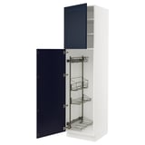 SEKTION Gabinete alto/accsr int extraíbles, blanco Axstad/mate azul, 24x24x90 "