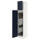 SEKTION Gabinete alto/accsr int extraíbles, blanco Axstad/mate azul, 15x24x80 "