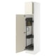 SEKTION Gabinete alto/accsr int extraíbles, blanco/Bodbyn color hueso, 18x24x80 "