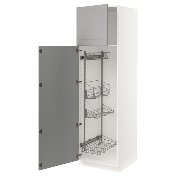 SEKTION Gabinete alto/accsr int extraíbles, blanco/Bodbyn gris, 24x24x80 "