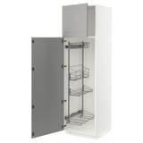 SEKTION Gabinete alto/accsr int extraíbles, blanco/Bodbyn gris, 24x24x80 "