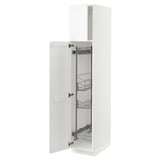 SEKTION Gabinete alto/accsr int extraíbles, blanco Enköping/blanco efecto madera, 15x24x80 "