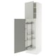 SEKTION Gabinete alto/accsr int extraíbles, blanco/Havstorp gris claro, 24x24x90 "