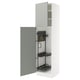SEKTION Gabinete alto/accsr int extraíbles, blanco/Havstorp gris claro, 24x24x90 "
