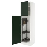 SEKTION Gabinete alto/accsr int extraíbles, blanco/Havstorp verde oscuro, 24x24x90 "