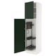 SEKTION Gabinete alto/accsr int extraíbles, blanco/Havstorp verde oscuro, 24x24x90 "