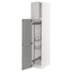 SEKTION Gabinete alto/accsr int extraíbles, blanco/Lerhyttan gris claro, 15x24x80 "