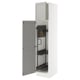 SEKTION Gabinete alto/accsr int extraíbles, blanco/Lerhyttan gris claro, 18x24x80 "