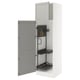 SEKTION Gabinete alto/accsr int extraíbles, blanco/Lerhyttan gris claro, 24x24x80 "