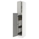 SEKTION Gabinete alto/accsr int extraíbles, blanco/Lerhyttan gris claro, 15x24x90 "