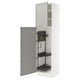 SEKTION Gabinete alto/accsr int extraíbles, blanco/Lerhyttan gris claro, 24x24x90 "
