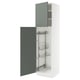 SEKTION Gabinete alto/accsr int extraíbles, blanco/Nickebo verde grisáceo mate, 24x24x90 "