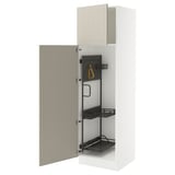 SEKTION Gabinete alto/accsr int extraíbles, blanco/Stensund beige, 24x24x80 "