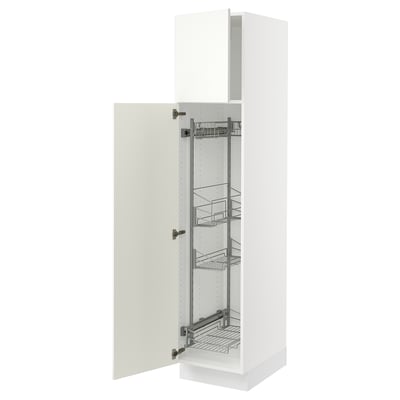 SEKTION Gabinete alto/accsr int extraíbles, blanco/Vallstena blanco, 18x24x80 "