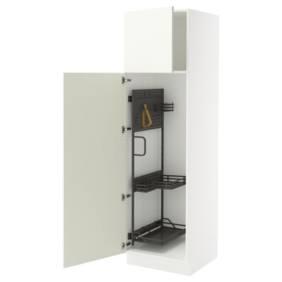 SEKTION Gabinete alto/accsr int extraíbles, blanco/Vallstena blanco, 24x24x80 "