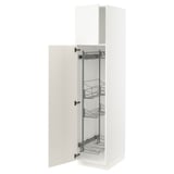 SEKTION Gabinete alto/accsr int extraíbles, blanco/Veddinge blanco, 18x24x80 "