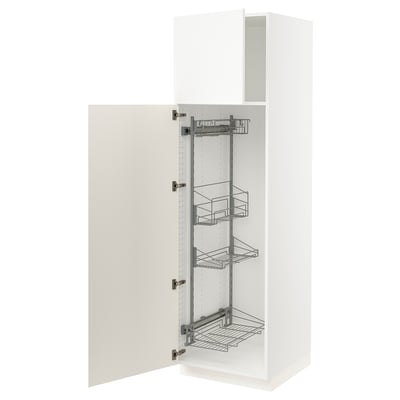 SEKTION Gabinete alto/accsr int extraíbles, blanco/Veddinge blanco, 24x24x80 "