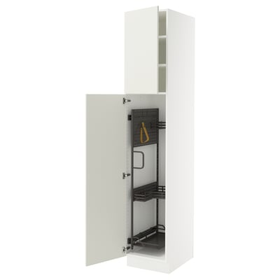 SEKTION Gabinete alto/accsr int extraíbles, blanco/Veddinge blanco, 18x24x90 "