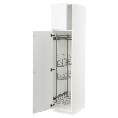 SEKTION Gabinete alto/accsr int extraíbles, blanco/Voxtorp blanco mate, 18x24x80 "