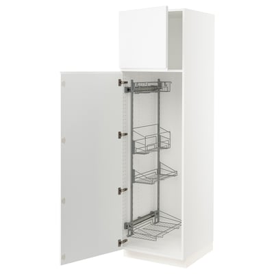 SEKTION Gabinete alto/accsr int extraíbles, blanco/Voxtorp blanco mate, 24x24x80 "