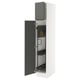 SEKTION Gabinete alto/accsr int extraíbles, blanco/Voxtorp gris oscuro, 15x24x80 "