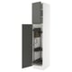 SEKTION Gabinete alto/accsr int extraíbles, blanco/Voxtorp gris oscuro, 18x24x90 "