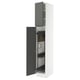 SEKTION Gabinete alto/accsr int extraíbles, blanco/Voxtorp gris oscuro, 15x24x90 "