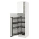 SEKTION Gabinete alto+alacena extraíble, blanco Enköping/blanco efecto madera, 24x24x90 "