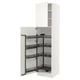 SEKTION Gabinete alto+alacena extraíble, blanco/Havstorp beige, 24x24x90 "