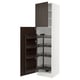 SEKTION Gabinete alto+alacena extraíble, blanco/Sinarp marrón, 24x24x90 "