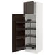 SEKTION Gabinete alto+alacena extraíble, blanco/Sinarp marrón, 24x24x80 "