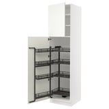 SEKTION Gabinete alto+alacena extraíble, blanco/Vallstena blanco, 24x24x90 "