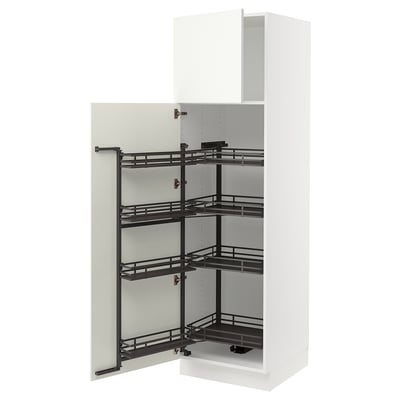 SEKTION Gabinete alto+alacena extraíble, blanco/Vallstena blanco, 24x24x80 "