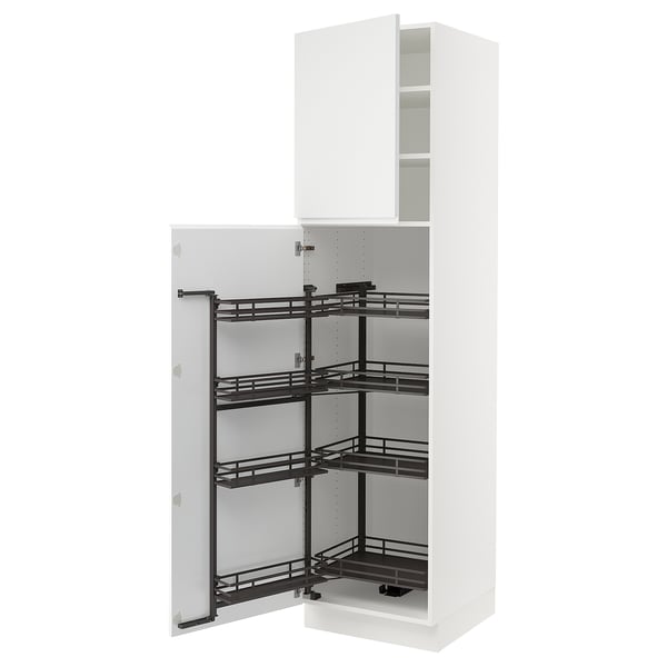 SEKTION Gabinete alto+alacena extraíble, blanco/Voxtorp blanco mate, 24x24x90 "
