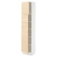 SEKTION Gabinete alto+estantes/2 puertas, blanco/Askersund efecto de fresno claro, 18x15x80 "