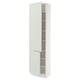 SEKTION Gabinete alto+estantes/2 puertas, blanco/Aspudden gris claro, 24x15x90 "