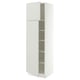 SEKTION Gabinete alto+estantes/2 puertas, blanco/Aspudden gris claro, 24x24x80 "