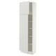 SEKTION Gabinete alto+estantes/2 puertas, blanco/Aspudden gris claro, 24x15x80 "